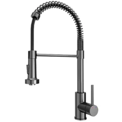 Karran Kadira 1.8 GPM Single Lever Handle Lead-free Brass ADA Kitchen Faucet, Pull-Down, Gunmetal Grey, KKF225GG