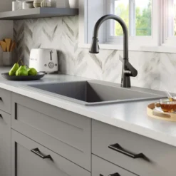 Karran Kadoma 1.8 GPM Single Lever Handle Touchless ADA Kitchen Faucet, Pull-Down Kitchen, Matte Black, KKF340MB