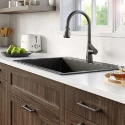 Karran Kadoma 1.8 GPM Single Lever Handle Touchless ADA Kitchen Faucet, Pull-Down Kitchen, Gunmetal Grey, KKF340GG