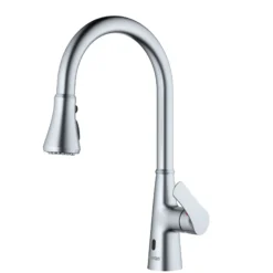 Karran Kadoma 1.8 GPM Single Lever Handle Touchless ADA Kitchen Faucet, Pull-Down Kitchen, Stainless Steel, KKF340SS