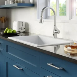 Karran Kadoma 1.8 GPM Single Lever Handle Touchless ADA Kitchen Faucet, Pull-Down Kitchen, Stainless Steel, KKF340SS