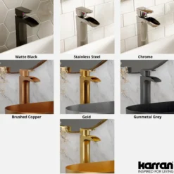 Karran Kassel 1.2 GPM Single Lever Handle Lead-free Brass ADA Bathroom Faucet, Vessel, Brushed Gold, KBF442BG
