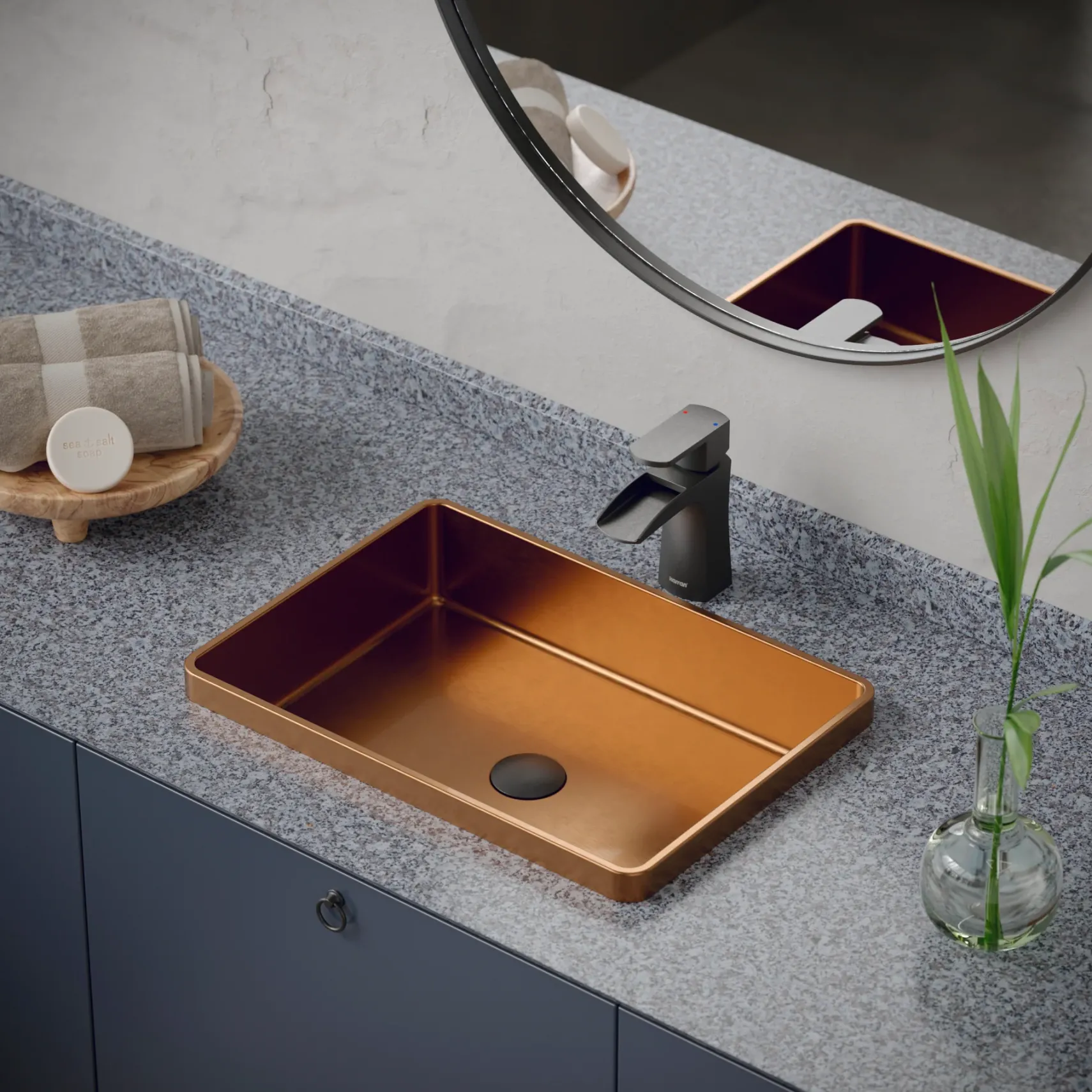 Karran Kassel 1.2 GPM Single Lever Handle Lead-free Brass ADA Bathroom Faucet, Basin, Gunmetal Grey, KBF440GG