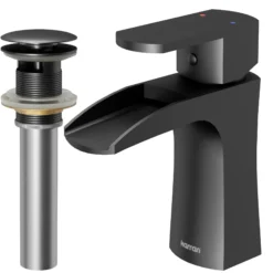 Karran Kassel 1.2 GPM Single Lever Handle Lead-free Brass ADA Bathroom Faucet, Basin, Gunmetal Grey, KBF440GG