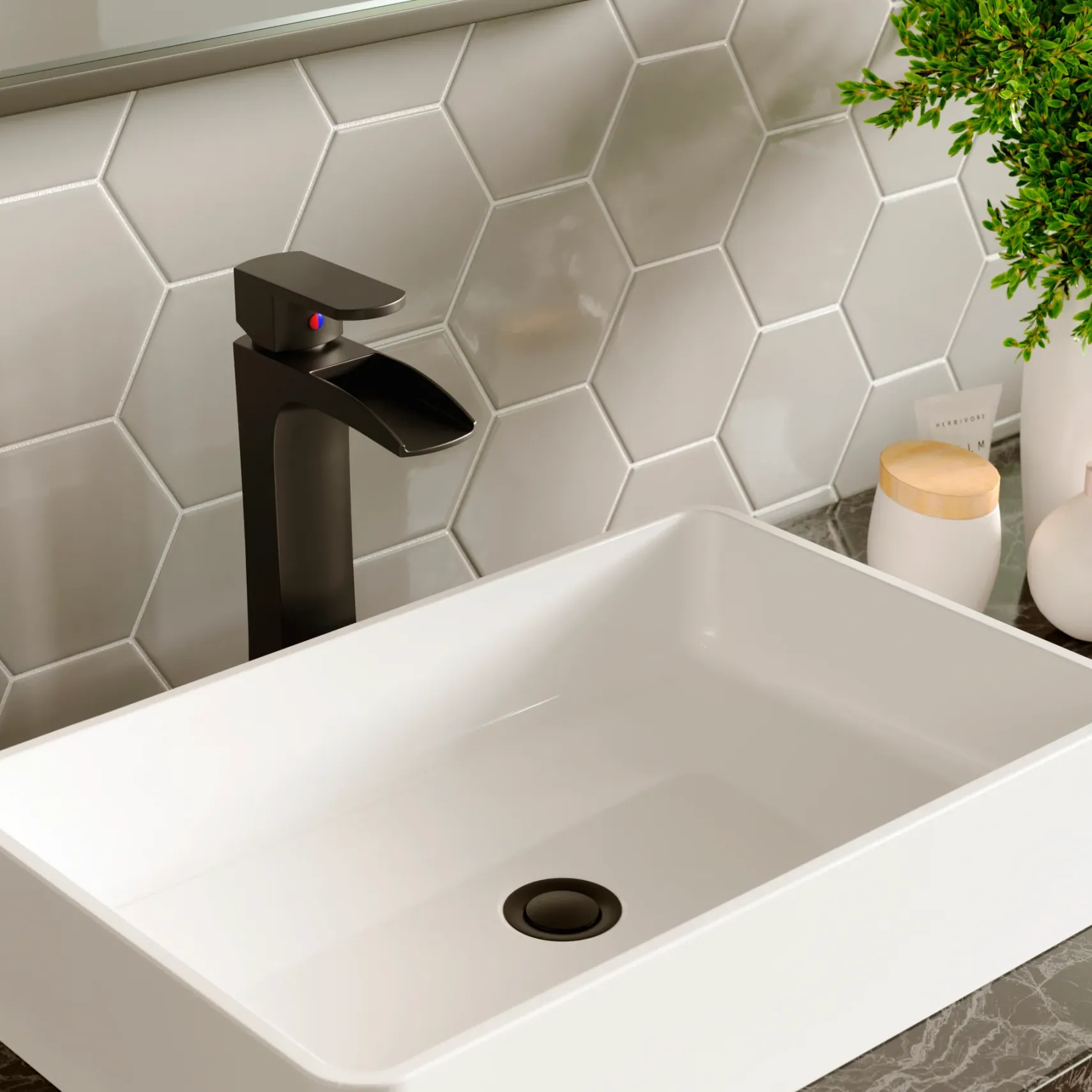 Karran Kassel 1.2 GPM Single Lever Handle Lead-free Brass ADA Bathroom Faucet, Vessel, Matte Black, KBF442MB