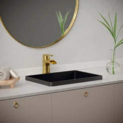 Karran Kassel 1.2 GPM Single Lever Handle Lead-free Brass ADA Bathroom Faucet, Basin, Brushed Gold, KBF440BG