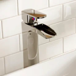 Karran Kassel 1.2 GPM Single Lever Handle Lead-free Brass ADA Bathroom Faucet, Vessel, Chrome, KBF442C