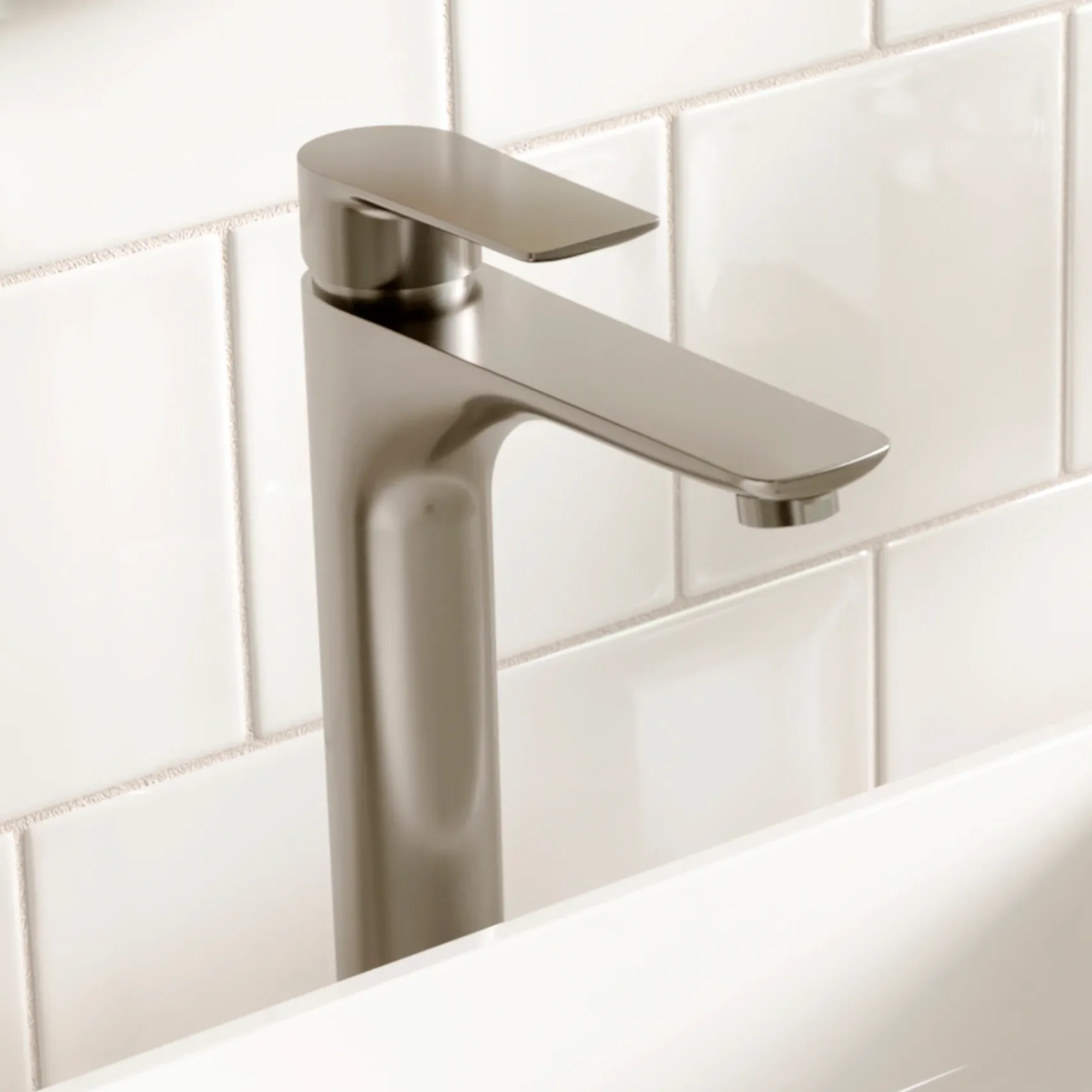 Karran Kayes 1.2 GPM Single Lever Handle Lead-free Brass ADA Bathroom Faucet, Vessel, Stainless Steel, KBF422SS