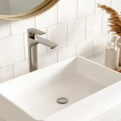 Karran Kayes 1.2 GPM Single Lever Handle Lead-free Brass ADA Bathroom Faucet, Vessel, Stainless Steel, KBF422SS