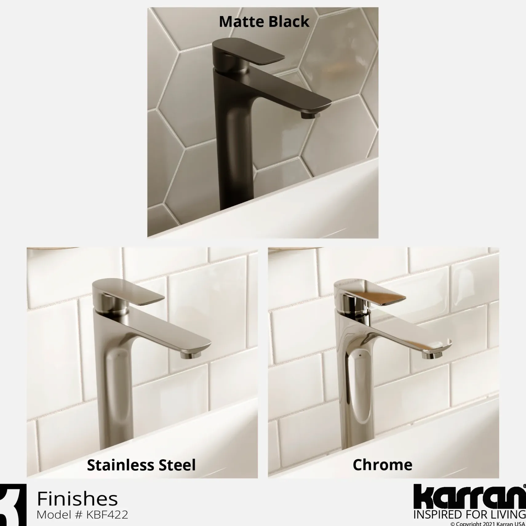 Karran Kayes 1.2 GPM Single Lever Handle Lead-free Brass ADA Bathroom Faucet, Vessel, Stainless Steel, KBF422SS