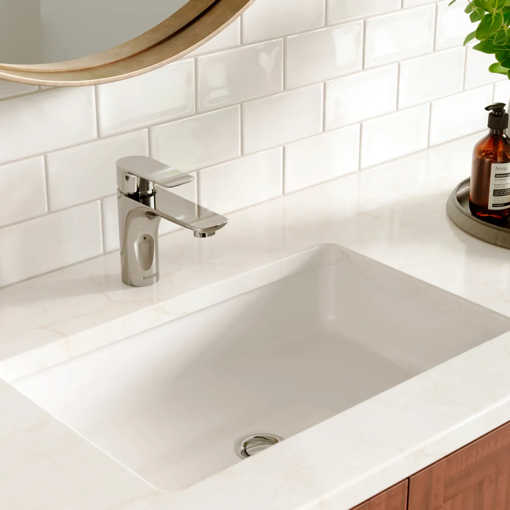 Karran Kayes 1.2 GPM Single Lever Handle Lead-free Brass ADA Bathroom Faucet, Basin, Chrome, KBF420C