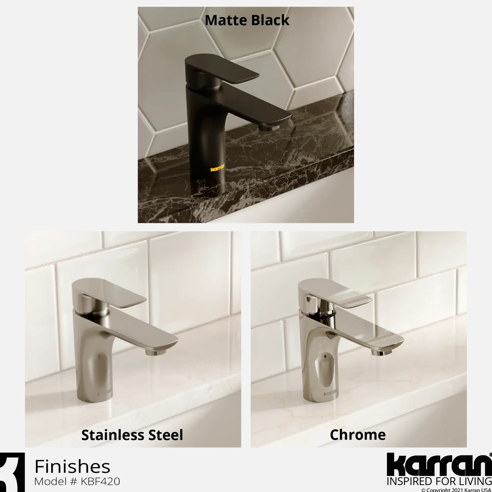 Karran Kayes 1.2 GPM Single Lever Handle Lead-free Brass ADA Bathroom Faucet, Basin, Chrome, KBF420C