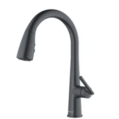 Karran Kentland 1.8 GPM Single Lever Handle Lead-free Brass ADA Kitchen Faucet, Pull-Down Kitchen, Gunmetal Grey, KKF320GG