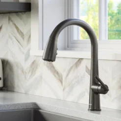 Karran Kentland 1.8 GPM Single Lever Handle Lead-free Brass ADA Kitchen Faucet, Pull-Down Kitchen, Gunmetal Grey, KKF320GG