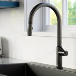 Karran Lagrange 1.8 GPM Single Lever Handle Lead-free Brass ADA Kitchen Faucet, Pull-Down Kitchen, Matte Black, KKF350MB