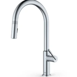 Karran Lagrange 1.8 GPM Single Lever Handle Lead-free Brass ADA Kitchen Faucet, Pull-Down Kitchen, Stainless Steel, KKF350SS