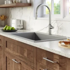 Karran Lagrange 1.8 GPM Single Lever Handle Lead-free Brass ADA Kitchen Faucet, Pull-Down Kitchen, Stainless Steel, KKF350SS