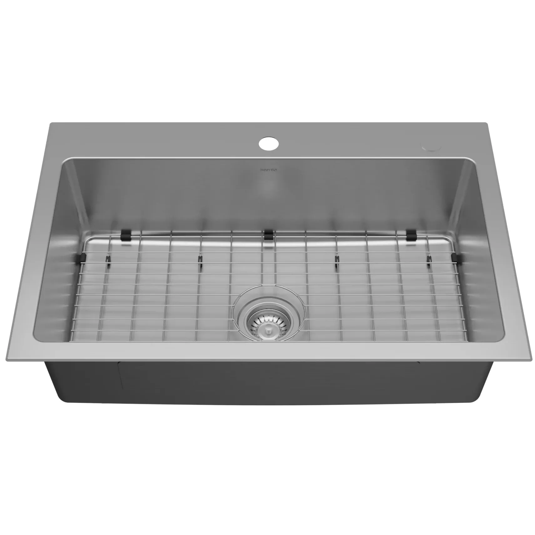 Karran Lansen 33" Drop In Stainless Steel Kitchen Sink, 18 Gauge, TMSB3311-PK1