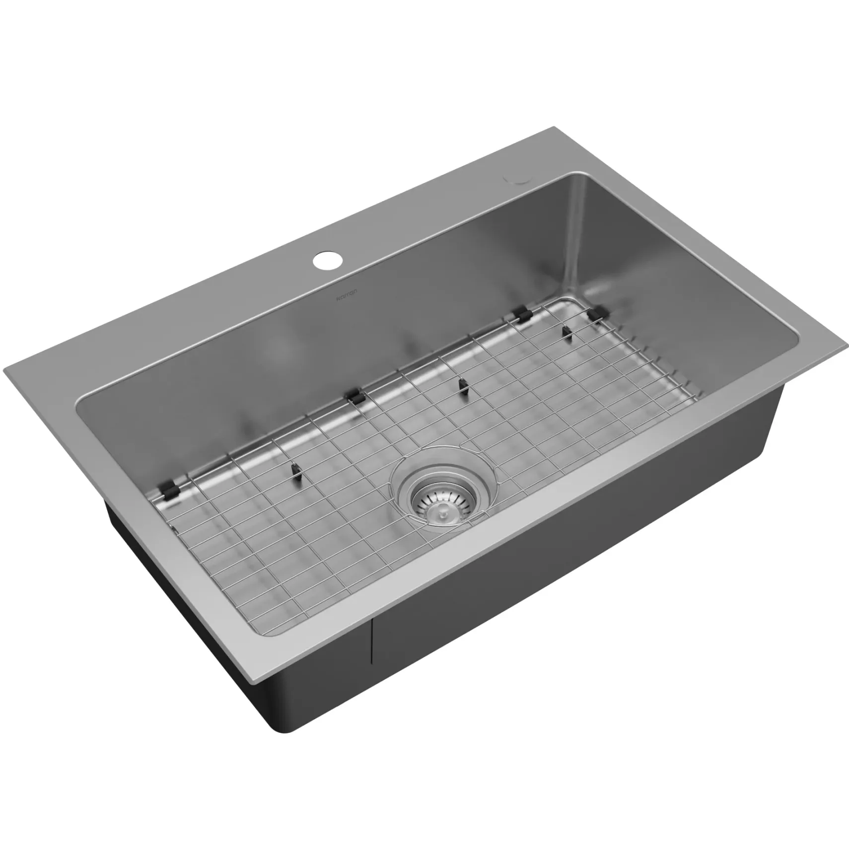 Karran Lansen 33" Drop In Stainless Steel Kitchen Sink, 18 Gauge, TMSB3311-PK1