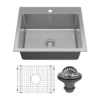 Karran Lansen 25" Drop In Stainless Steel Kitchen Sink, 18 Gauge, TMSB2511-PK1