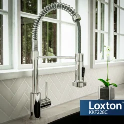 Karran Loxton 1.8 GPM Single Lever Handle Lead-free Brass ADA Touchless Kitchen Faucet, Pull-Down, Chrome, KKF228C