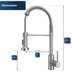 Karran Loxton 1.8 GPM Single Lever Handle Lead-free Brass ADA Touchless Kitchen Faucet, Pull-Down, Stainless Steel, KKF228SS