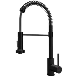 Karran Loxton 1.8 GPM Single Lever Handle Lead-free Brass ADA Touchless Kitchen Faucet, Pull-Down, Matte Black, KKF228MB