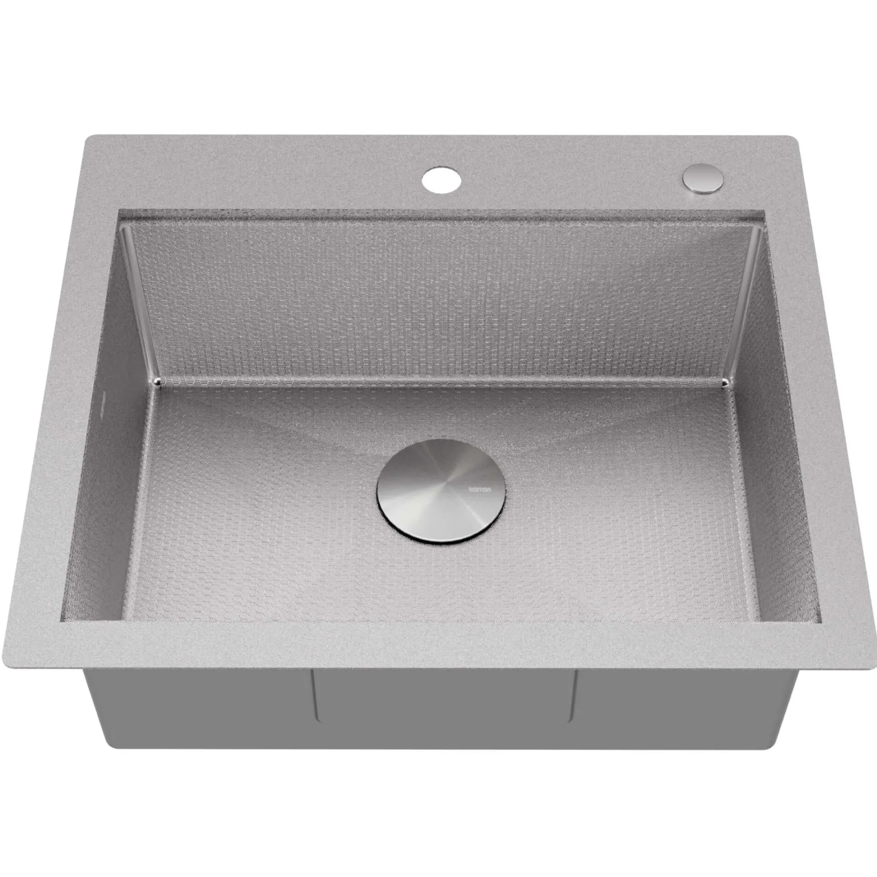 Karran Matrix 25" Drop In/Topmount Stainless Steel Workstation Kitchen Sink with Accessories, 16 Gauge, HST2522SBSS