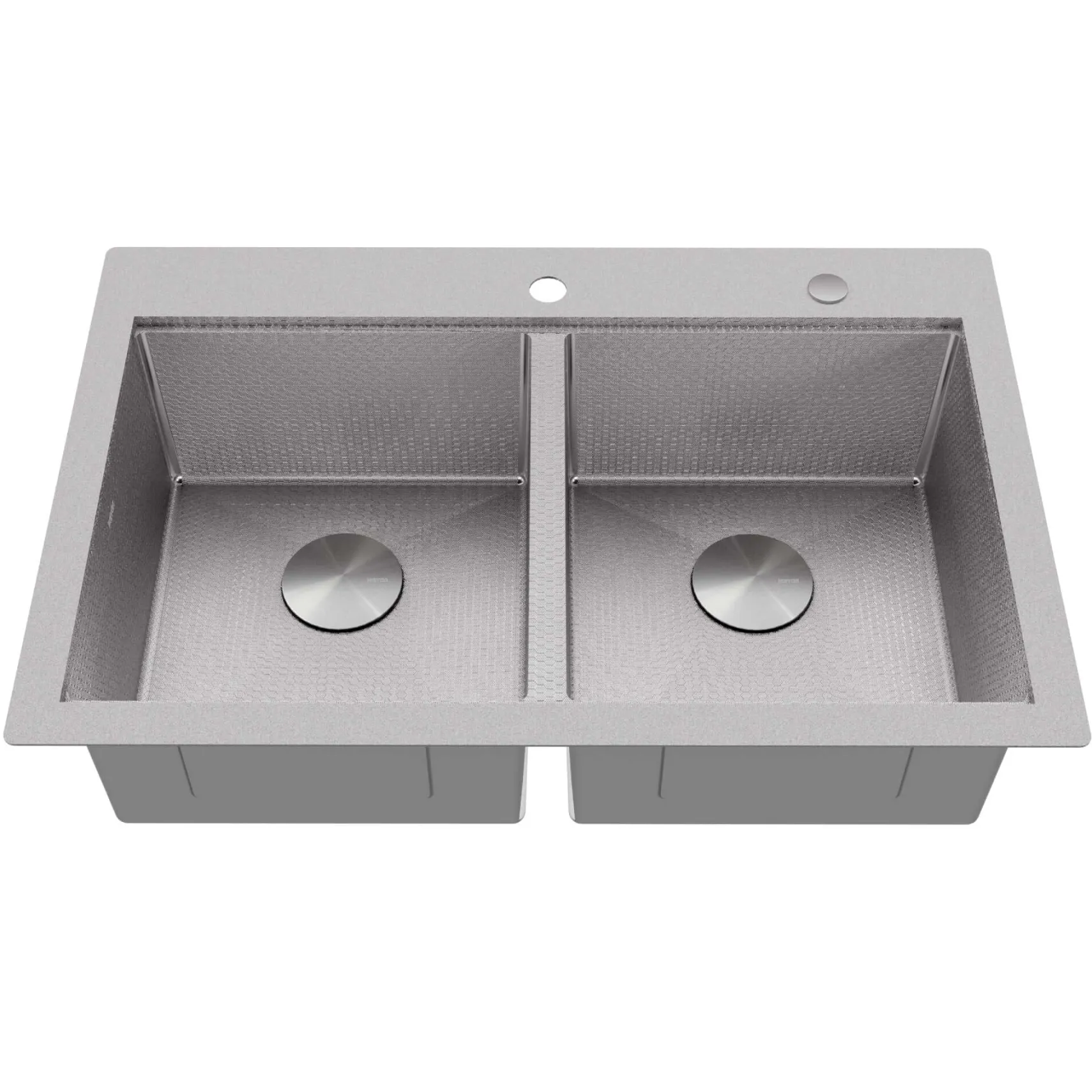 Karran Matrix 33" Drop In/Topmount Stainless Steel Workstation Kitchen Sink with Accessories, 50/50 Double Bowl, 16 Gauge, HST3322DBSS
