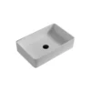 Karran Quattro 21.25" x 13.75" Rectangular Vessel Acrylic Solid Surface ADA Bathroom Sink, White, QM176WH