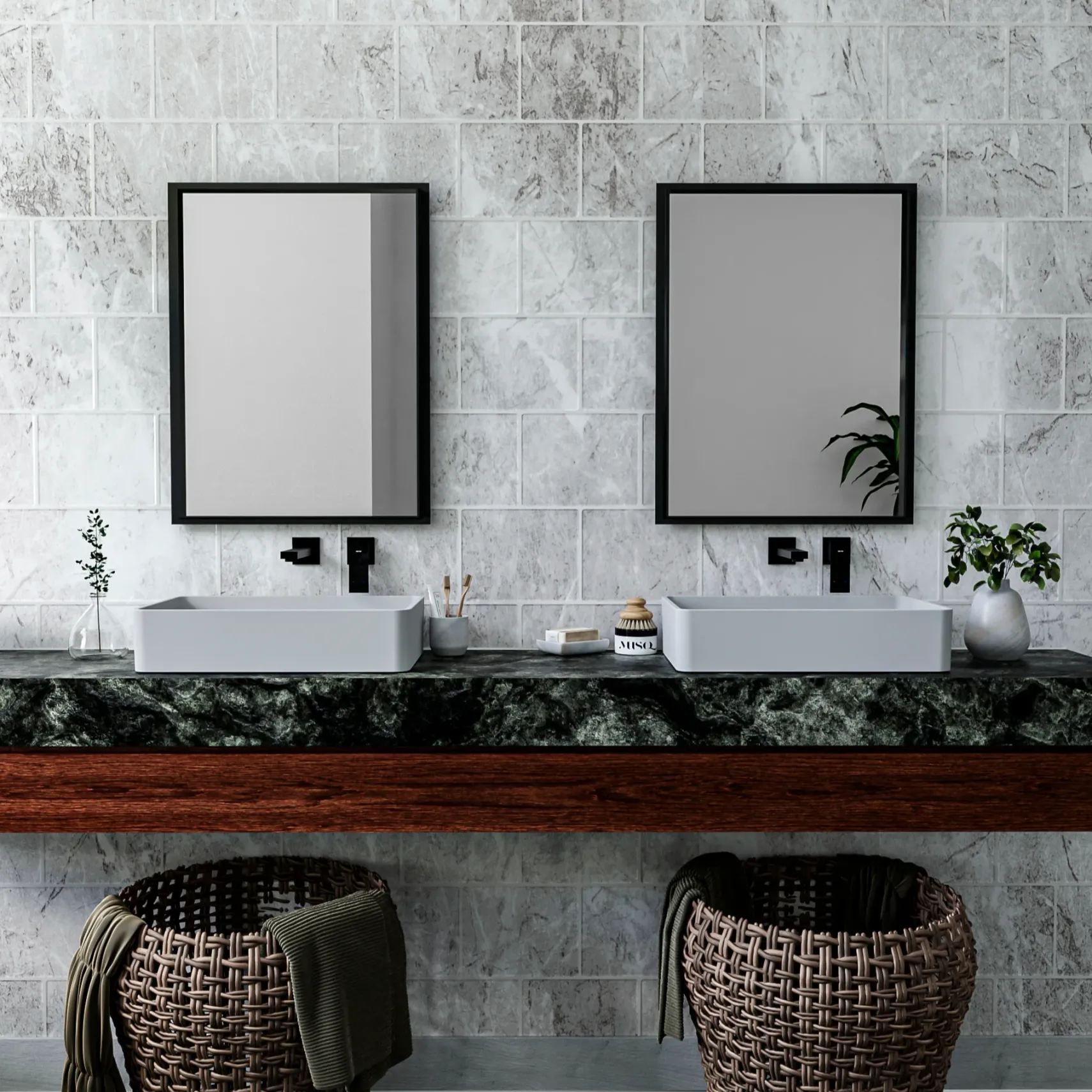 Karran Quattro 13.75" x 21.25" Rectangular Vessel Acrylic Solid Surface ADA Bathroom Sink, White, QM177WH