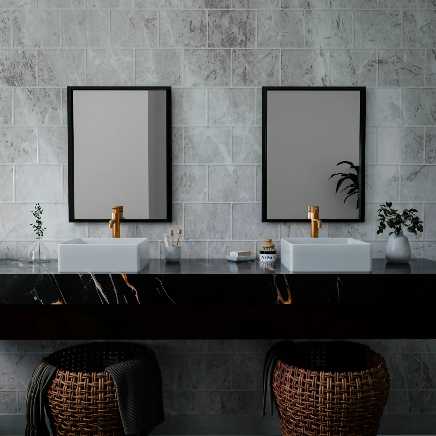 Karran Quattro 14.5" x 14.5" Square Vessel Acrylic Solid Surface ADA Bathroom Sink, White, QM175WH
