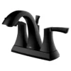 Karran Randburg 1.2 GPM Double Lever Handle Lead-free Brass ADA Bathroom Faucet, Centerset, Matte Black, KBF526MB