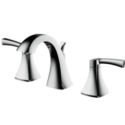 Karran Randburg 1.2 GPM Double Lever Handle Lead-free Brass ADA Bathroom Faucet, Widespread, Chrome, KBF524C