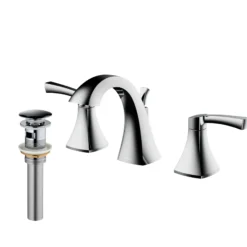Karran Randburg 1.2 GPM Double Lever Handle Lead-free Brass ADA Bathroom Faucet, Widespread, Chrome, KBF524C