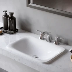 Karran Randburg 1.2 GPM Double Lever Handle Lead-free Brass ADA Bathroom Faucet, Widespread, Chrome, KBF524C
