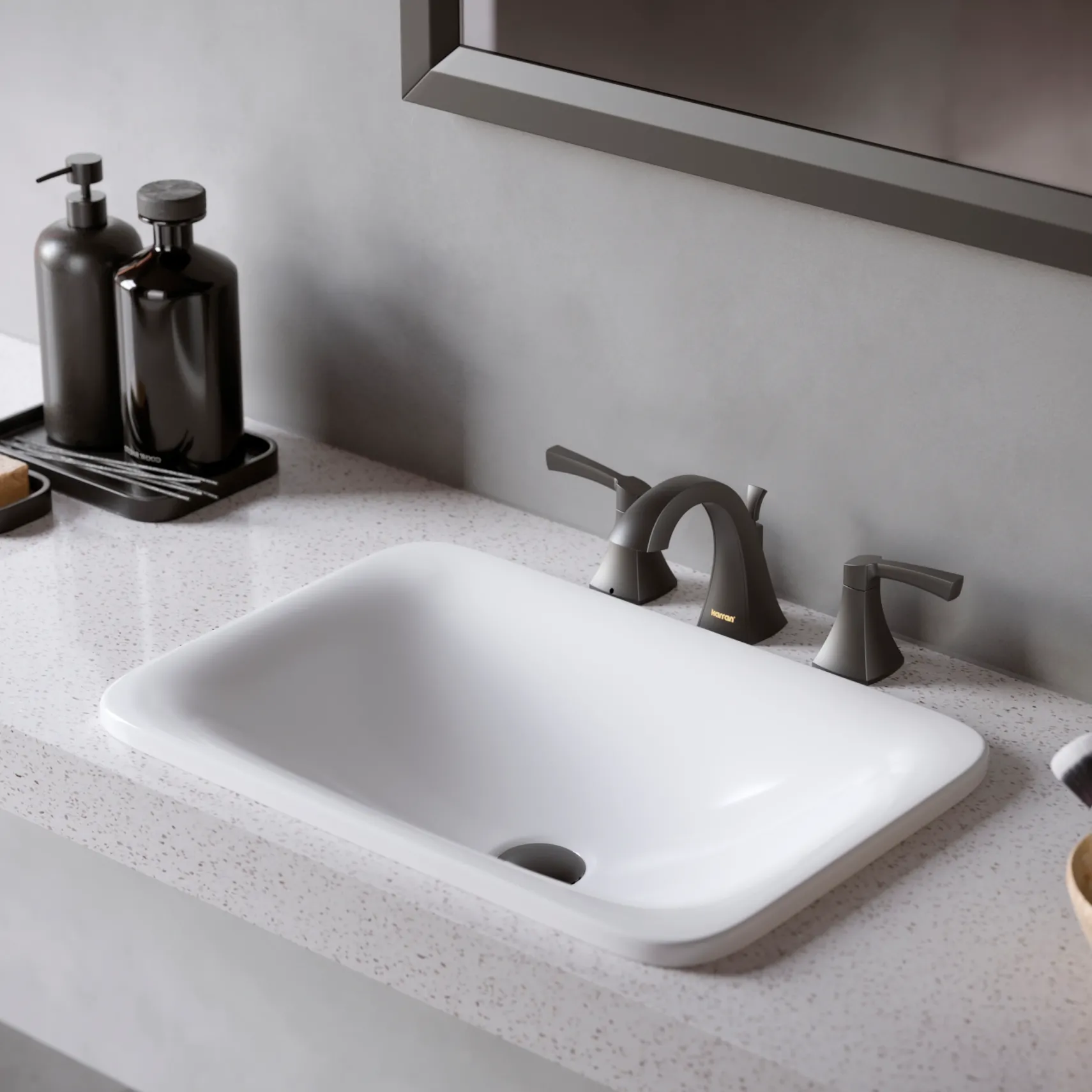 Karran Randburg 1.2 GPM Double Lever Handle Lead-free Brass ADA Bathroom Faucet, Widespread, Matte Black, KBF524MB
