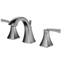 Karran Randburg 1.2 GPM Double Lever Handle Lead-free Brass ADA Bathroom Faucet, Widespread, Stainless Steel, KBF524SS