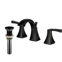 Karran Randburg 1.2 GPM Double Lever Handle Lead-free Brass ADA Bathroom Faucet, Widespread, Oil Rubbed Bronze, KBF524ORB