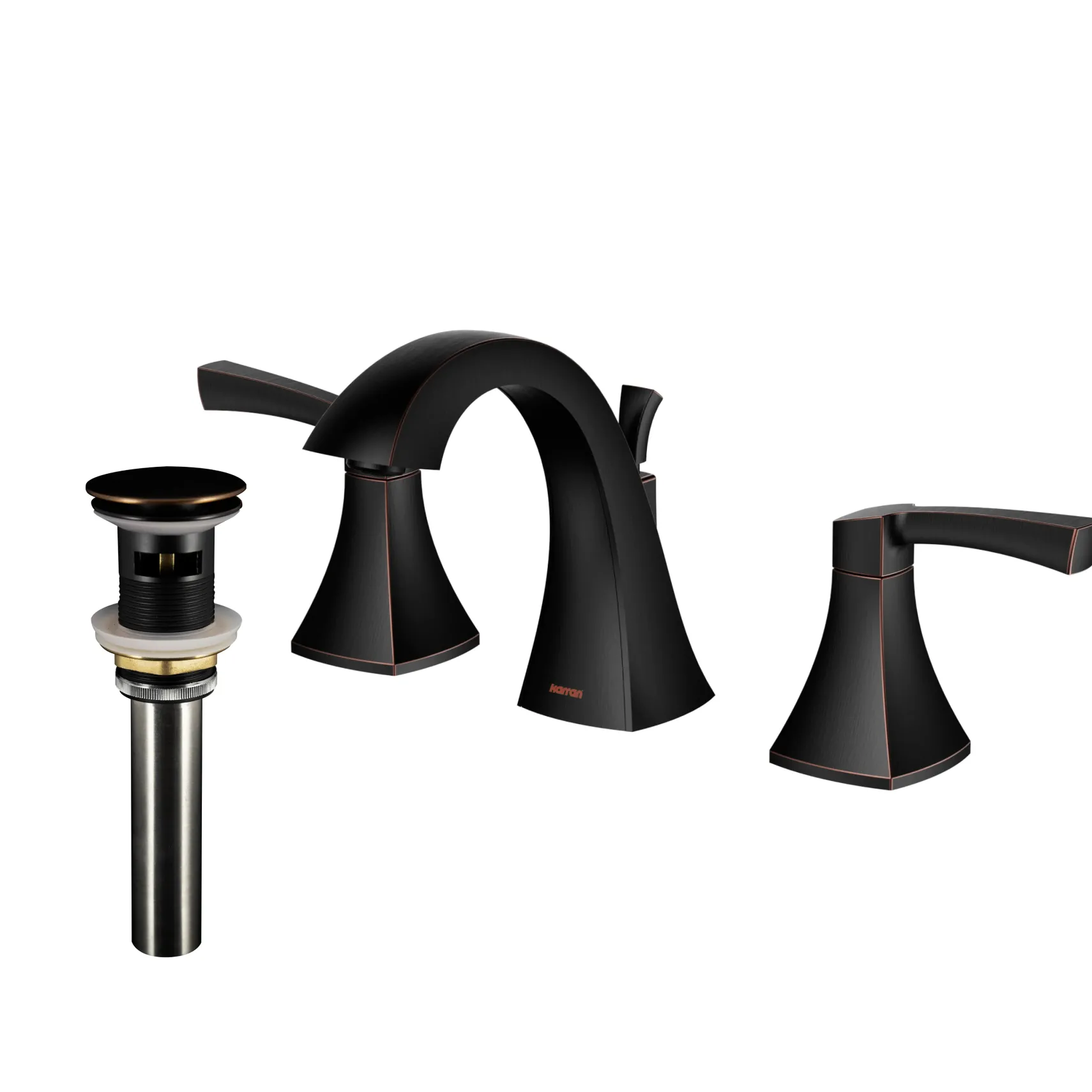 Karran Randburg 1.2 GPM Double Lever Handle Lead-free Brass ADA Bathroom Faucet, Widespread, Oil Rubbed Bronze, KBF524ORB