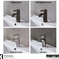 Karran Randburg 1.2 GPM Single Lever Handle Lead-free Brass ADA Bathroom Faucet, Basin, Matte Black, KBF520MB
