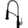 Karran Scottsdale 1.8 GPM Single Lever Handle Lead-free Brass ADA Kitchen Faucet, Pull-Down, Matte Black & Spot-Free Stainless Steel, KKF210MBSFSS
