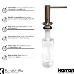 Karran Scottsdale 1.8 GPM Single Lever Handle Lead-free Brass ADA Kitchen Faucet, Pull-Down Kitchen, Stainless Steel, KKF210SD35SS