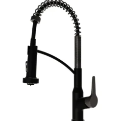 Karran Scottsdale 1.8 GPM Single Lever Handle Lead-free Brass ADA Kitchen Faucet, Pull-Down, Matte Black & Spot-Free Gunmetal Grey, KKF210MBSFGG