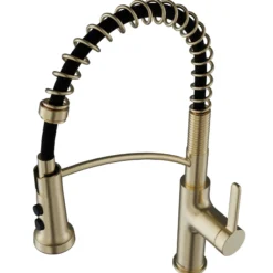 Karran Scottsdale 1.8 GPM Single Lever Lead-free Brass ADA Kitchen Faucet, Pull-Down, Spot-Free Champagne Bronze, KKF740SFCB