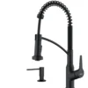 Karran Scottsdale 1.8 GPM Single Lever Handle Lead-free Brass ADA Kitchen Faucet, Pull-Down Kitchen, Matte Black, KKF210SD35MB