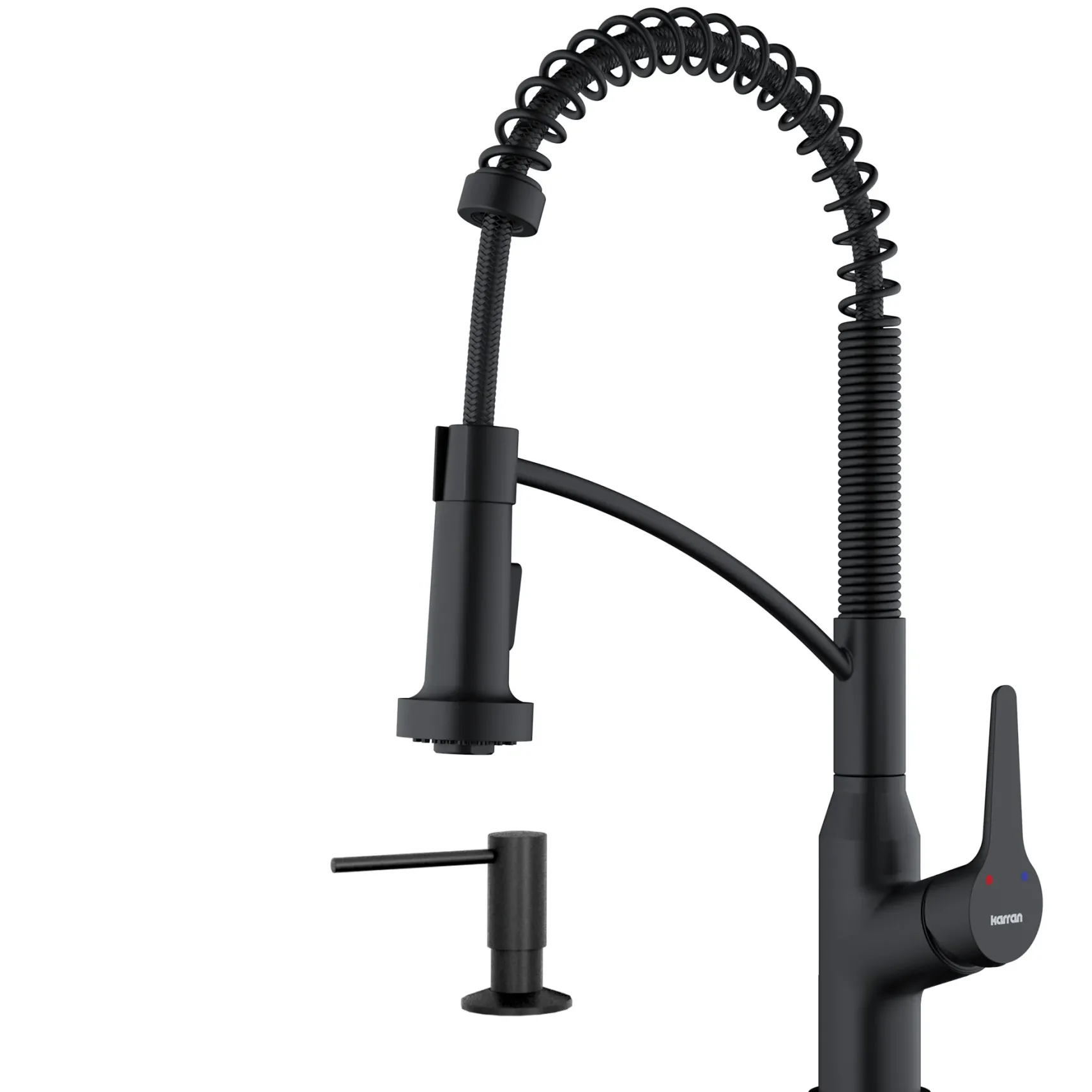 Karran Scottsdale 1.8 GPM Single Lever Handle Lead-free Brass ADA Kitchen Faucet, Pull-Down Kitchen, Matte Black, KKF210SD35MB