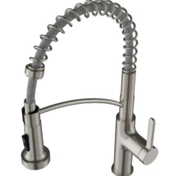 Karran Scottsdale 1.8 GPM Single Lever Lead-free Brass ADA Kitchen Faucet, Pull-Down, Spot Free Stainless Steel, KKF740SFSS