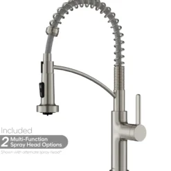 Karran Scottsdale 1.8 GPM Single Lever Lead-free Brass ADA Kitchen Faucet, Pull-Down, Spot Free Stainless Steel, KKF740SFSS