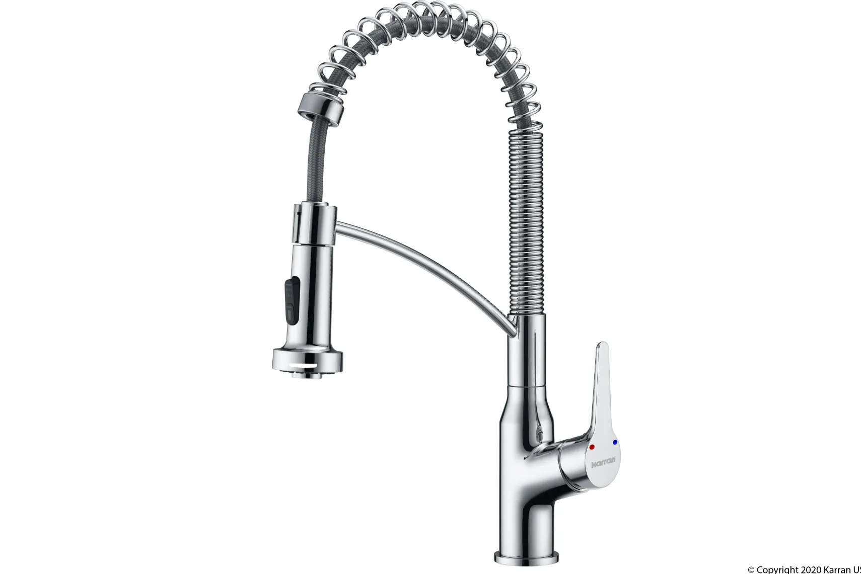 Karran Scottsdale Single Lever Handle Lead-free Brass ADA Kitchen Faucet, Pull Down, Chrome, KKF210C